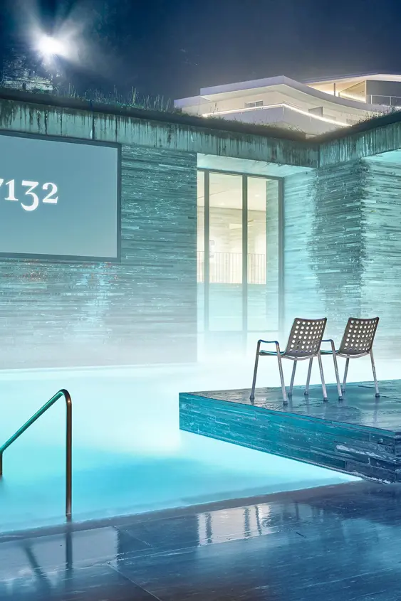 7132 Hotel Scenic Retreats Vals Hotel Special Event 7132 Kino Therme Quer